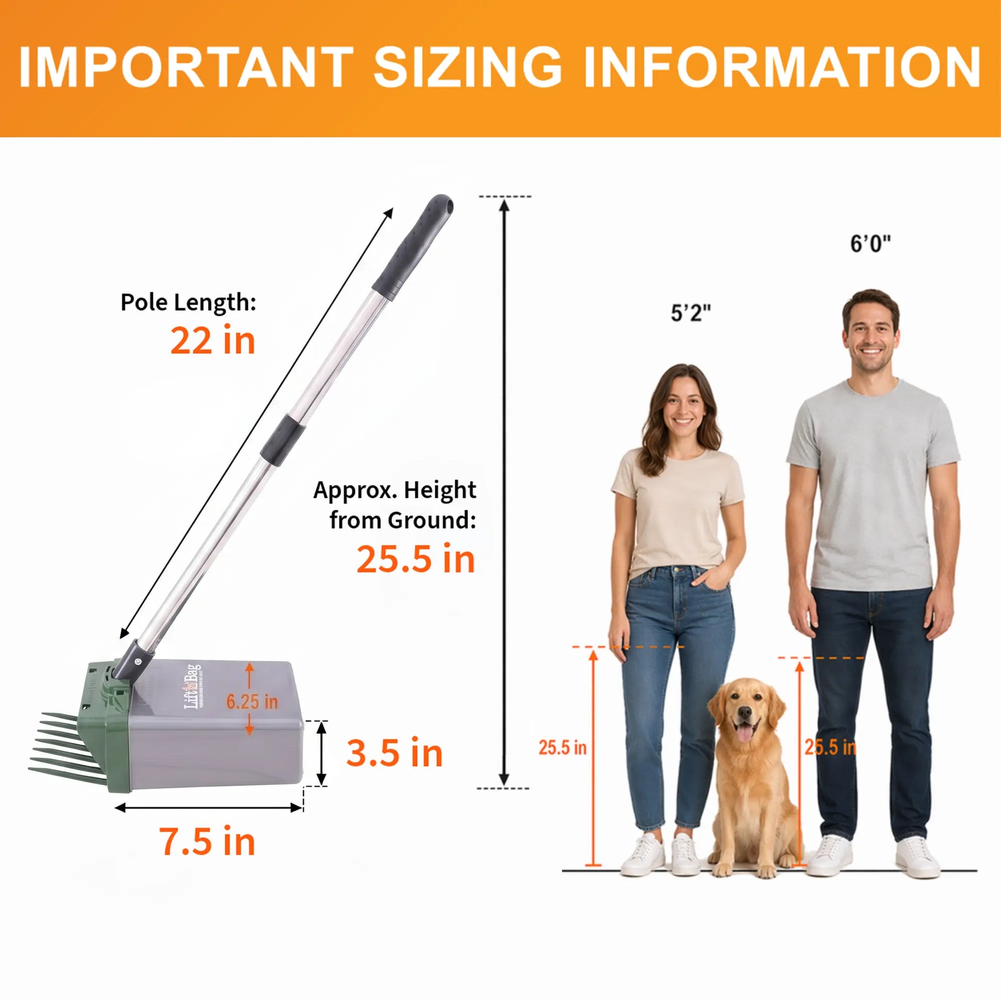 The "Lazy Human's Ultimate Poop Collector: 22” of Scooping Power & Extra-Large Bags for Those Unforgettable Doggie Deposits!