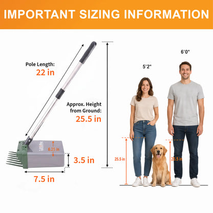 The "Lazy Human's Ultimate Poop Collector: 22” of Scooping Power & Extra-Large Bags for Those Unforgettable Doggie Deposits!