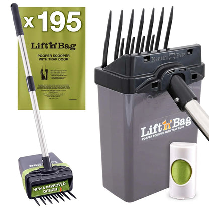 The "Lazy Human's Ultimate Poop Collector: 22” of Scooping Power & Extra-Large Bags for Those Unforgettable Doggie Deposits!