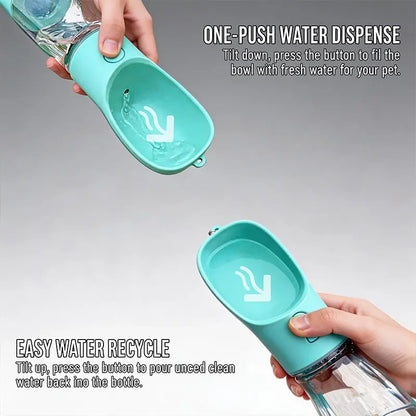 Thirsty Pooch's Ultimate Adventure Hydration Station: 3-in-1 Water Bottle & Poop Bag Dispenser for the Classy Canine On-the-Go!