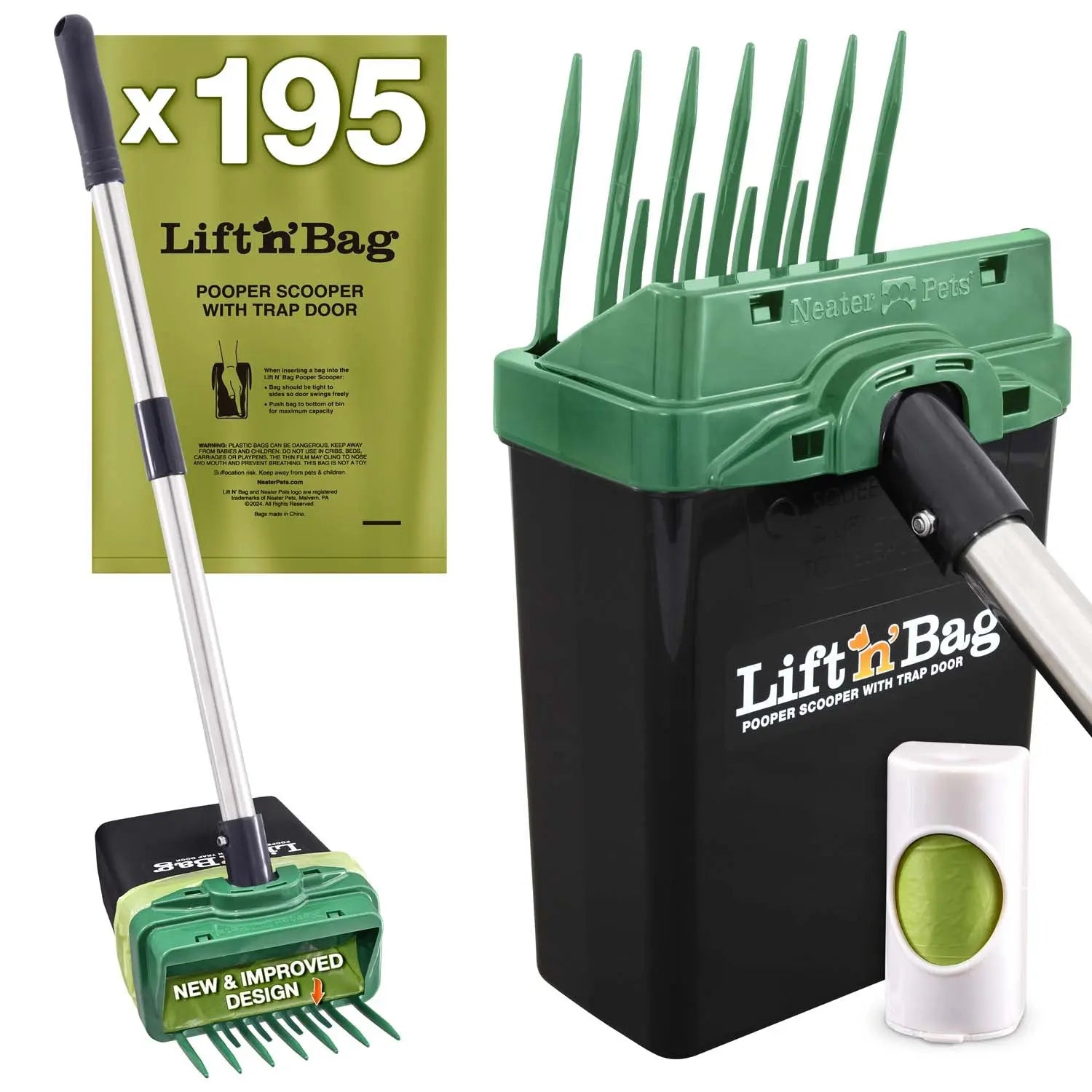 The "Lazy Human's Ultimate Poop Collector: 22” of Scooping Power & Extra-Large Bags for Those Unforgettable Doggie Deposits!