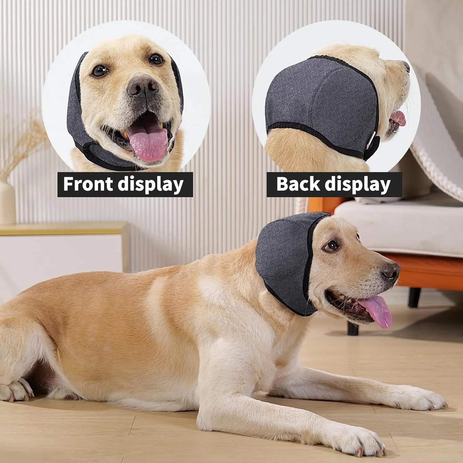 Bark-a-Lounger: Fido's Fashionable Ear Muff Wonder for Silent Beach Vacays!