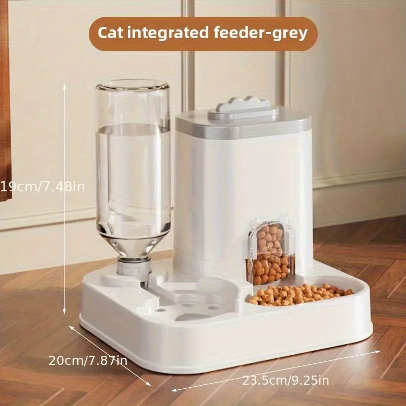 Purr-fectly Hydrated: The Cat's Ultimate Water & Snack Oasis - No Batteries, No Worries, Just Meow-nificent Sips & Nibbles!