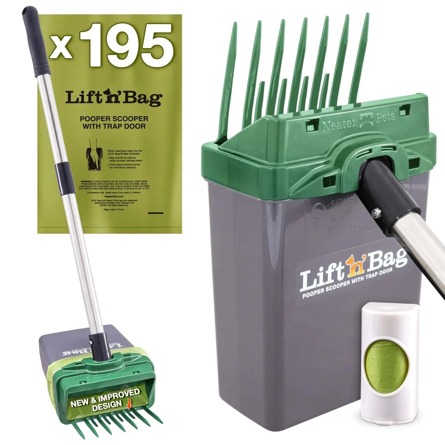 The "Lazy Human's Ultimate Poop Collector: 22” of Scooping Power & Extra-Large Bags for Those Unforgettable Doggie Deposits!