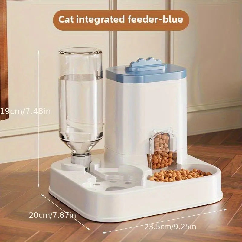 Purr-fectly Hydrated: The Cat's Ultimate Water & Snack Oasis - No Batteries, No Worries, Just Meow-nificent Sips & Nibbles!