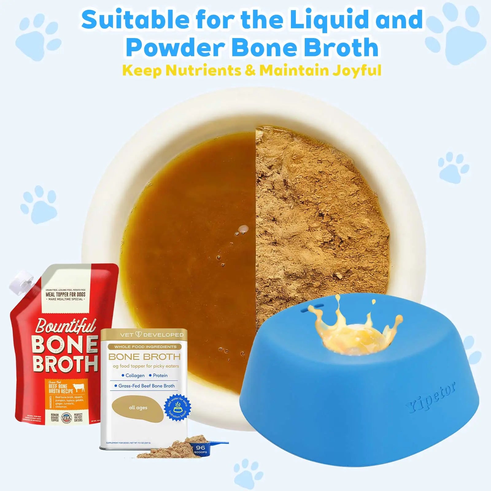 Yipetor's Wiggly Bowl of Slurp-tastic Joy: The No-Splash Bone Broth Bash for Pooches – Because Who Knew Eating Could Be This Much Fun?! #PuppyLickfest #SloppySeconds