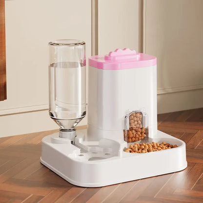 Purr-fectly Hydrated: The Cat's Ultimate Water & Snack Oasis - No Batteries, No Worries, Just Meow-nificent Sips & Nibbles!