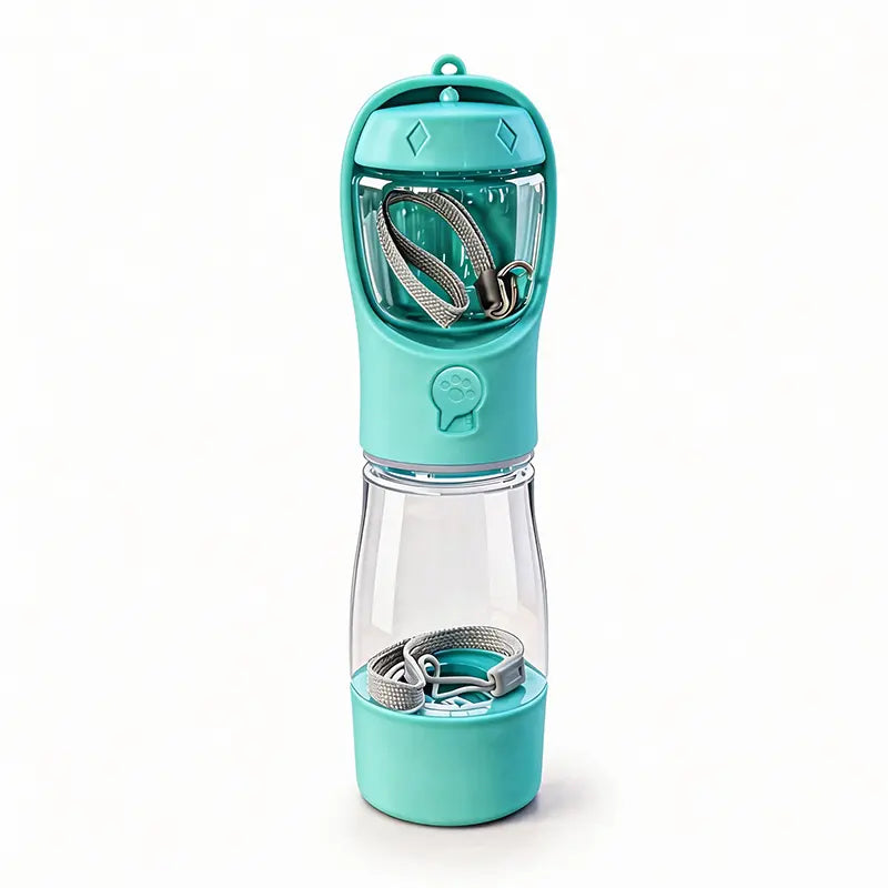 Thirsty Pooch's Ultimate Adventure Hydration Station: 3-in-1 Water Bottle & Poop Bag Dispenser for the Classy Canine On-the-Go!