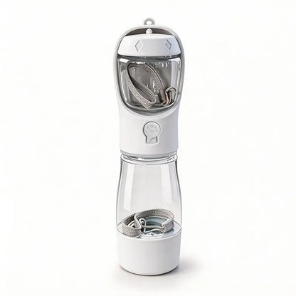 Thirsty Pooch's Ultimate Adventure Hydration Station: 3-in-1 Water Bottle & Poop Bag Dispenser for the Classy Canine On-the-Go!