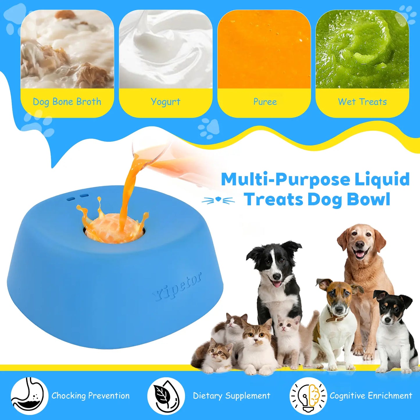Yipetor's Wiggly Bowl of Slurp-tastic Joy: The No-Splash Bone Broth Bash for Pooches – Because Who Knew Eating Could Be This Much Fun?! #PuppyLickfest #SloppySeconds